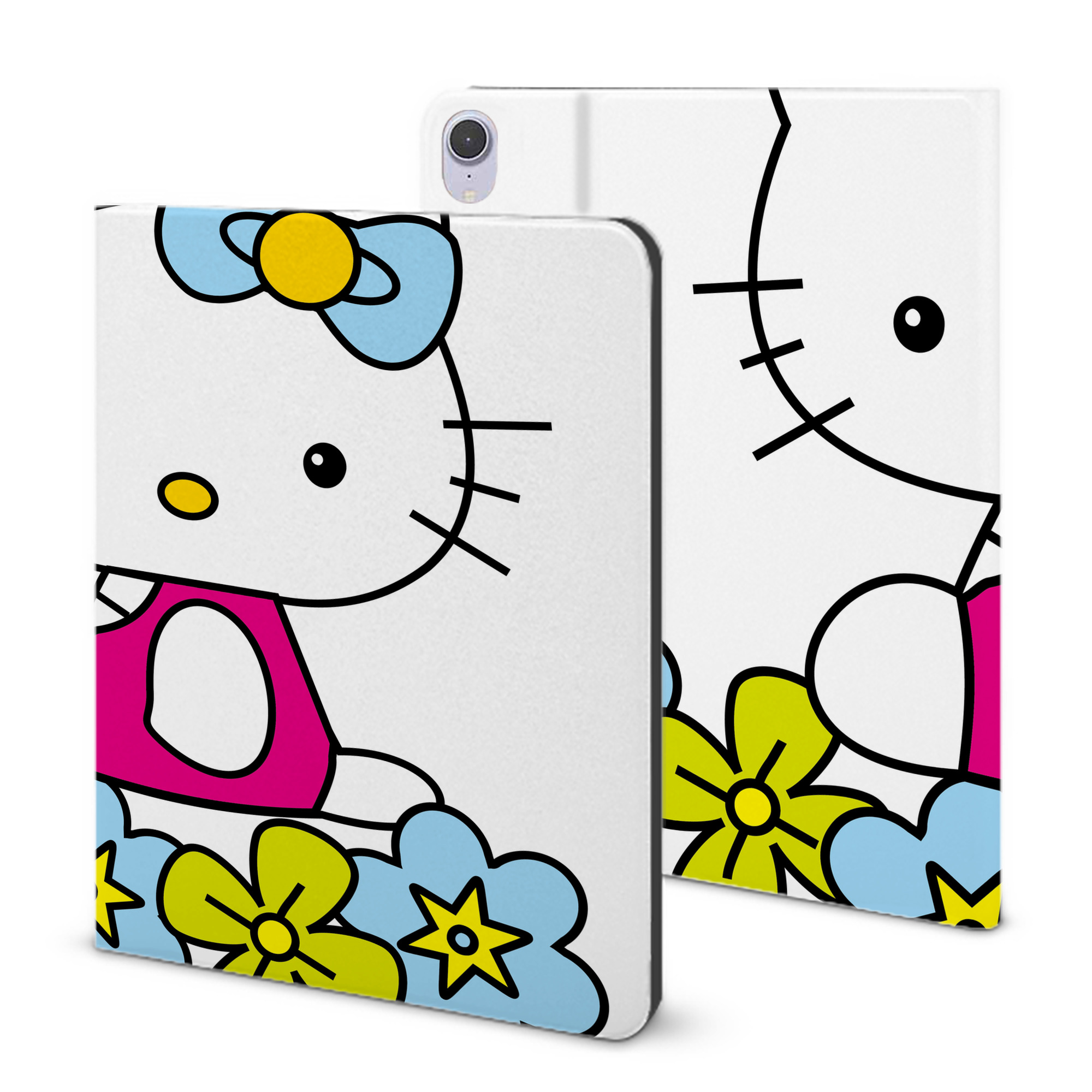 （画像用） Hello Kitty ハローキティ IPad ケース ブック型 PUレザー TPU 耐衝撃 軽量 薄型 ペン収納なし 全面保護 IPad 各モデル対応